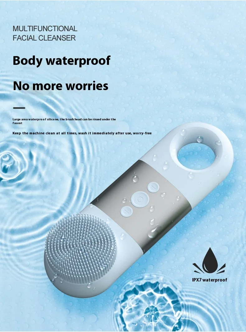 Silicone Ultrasonic Household Portable Charging Facial Cleaner Pore - view 12