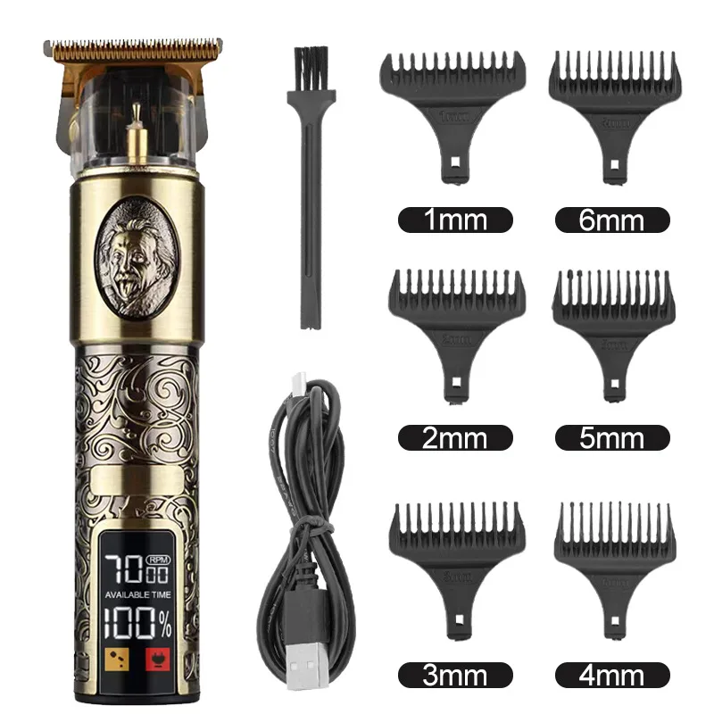 Hair Clipper Electric Electrical Hair Cutter Retro Oil Head Engraving - view 17