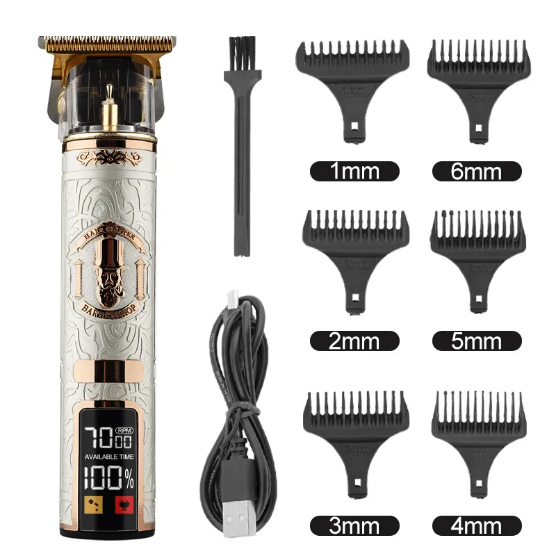 Hair Clipper Electric Electrical Hair Cutter Retro Oil Head Engraving - view 6