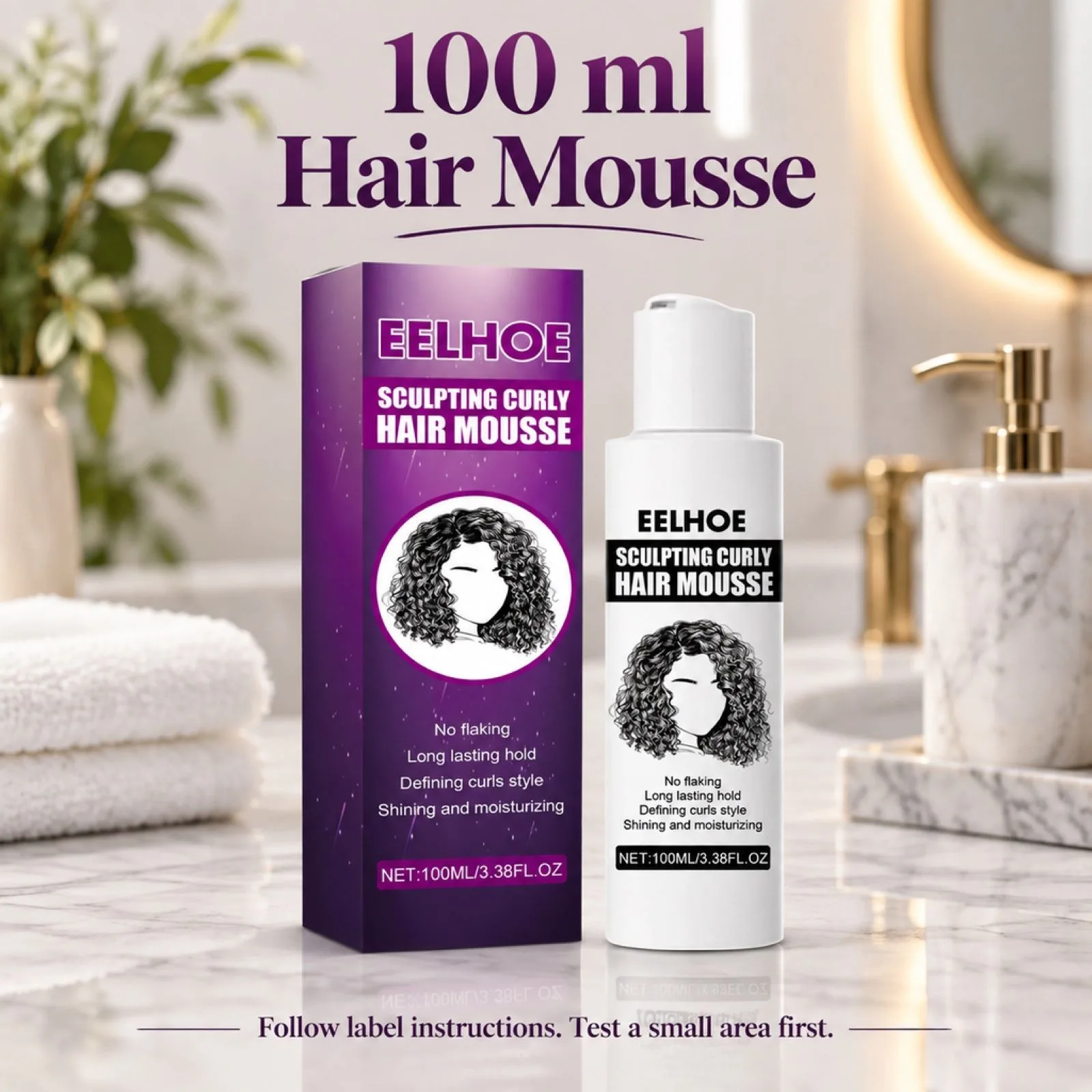 EELHOE Curl Styling Mousse, 100 ml - view 1