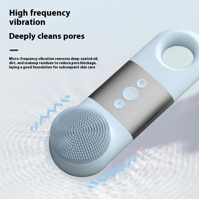 Silicone Ultrasonic Household Portable Charging Facial Cleaner Pore - view 1