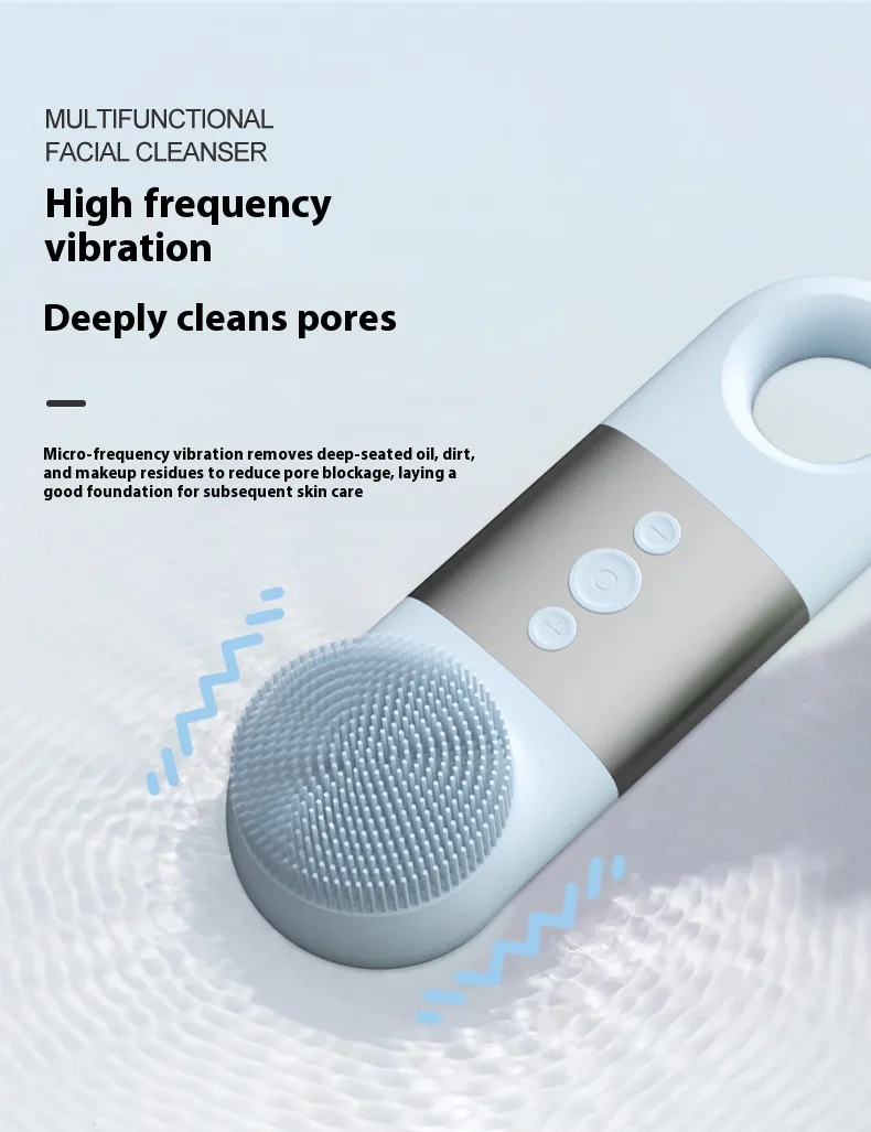 Silicone Ultrasonic Household Portable Charging Facial Cleaner Pore - view 13