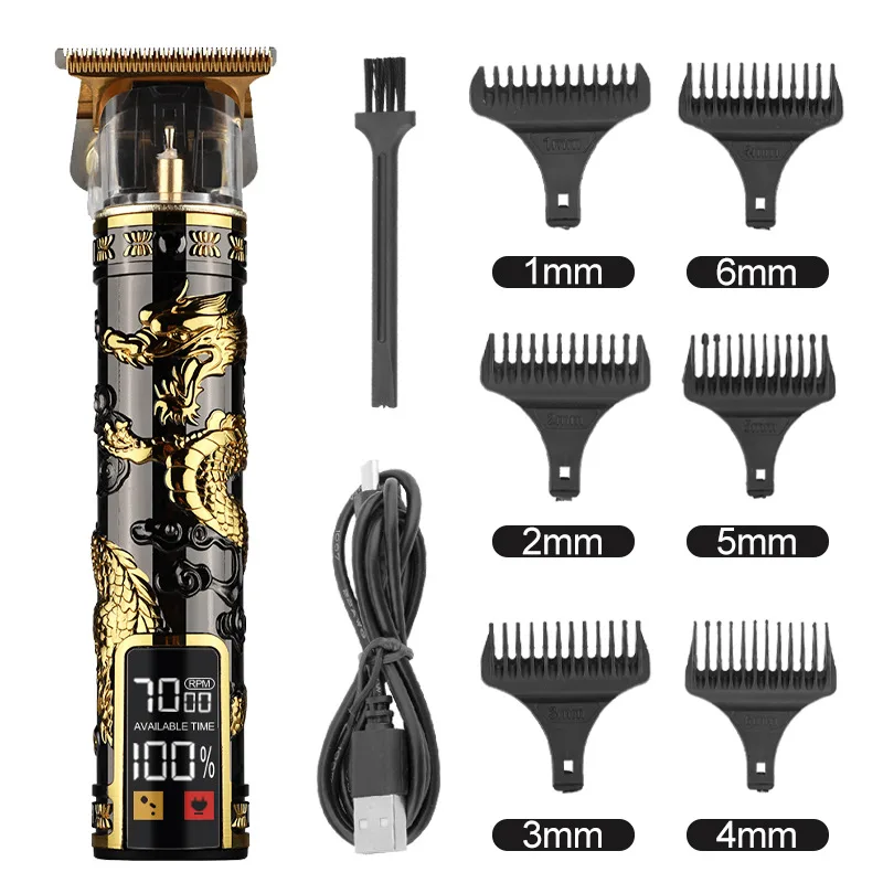 Hair Clipper Electric Electrical Hair Cutter Retro Oil Head Engraving - view 11