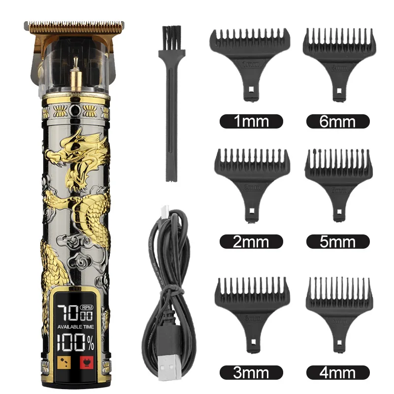Hair Clipper Electric Electrical Hair Cutter Retro Oil Head Engraving - view 12
