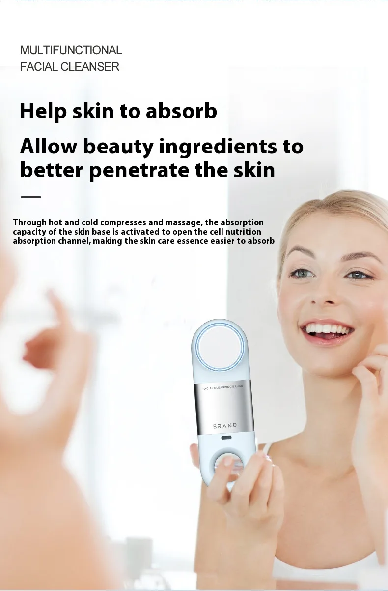 Silicone Ultrasonic Household Portable Charging Facial Cleaner Pore - view 18