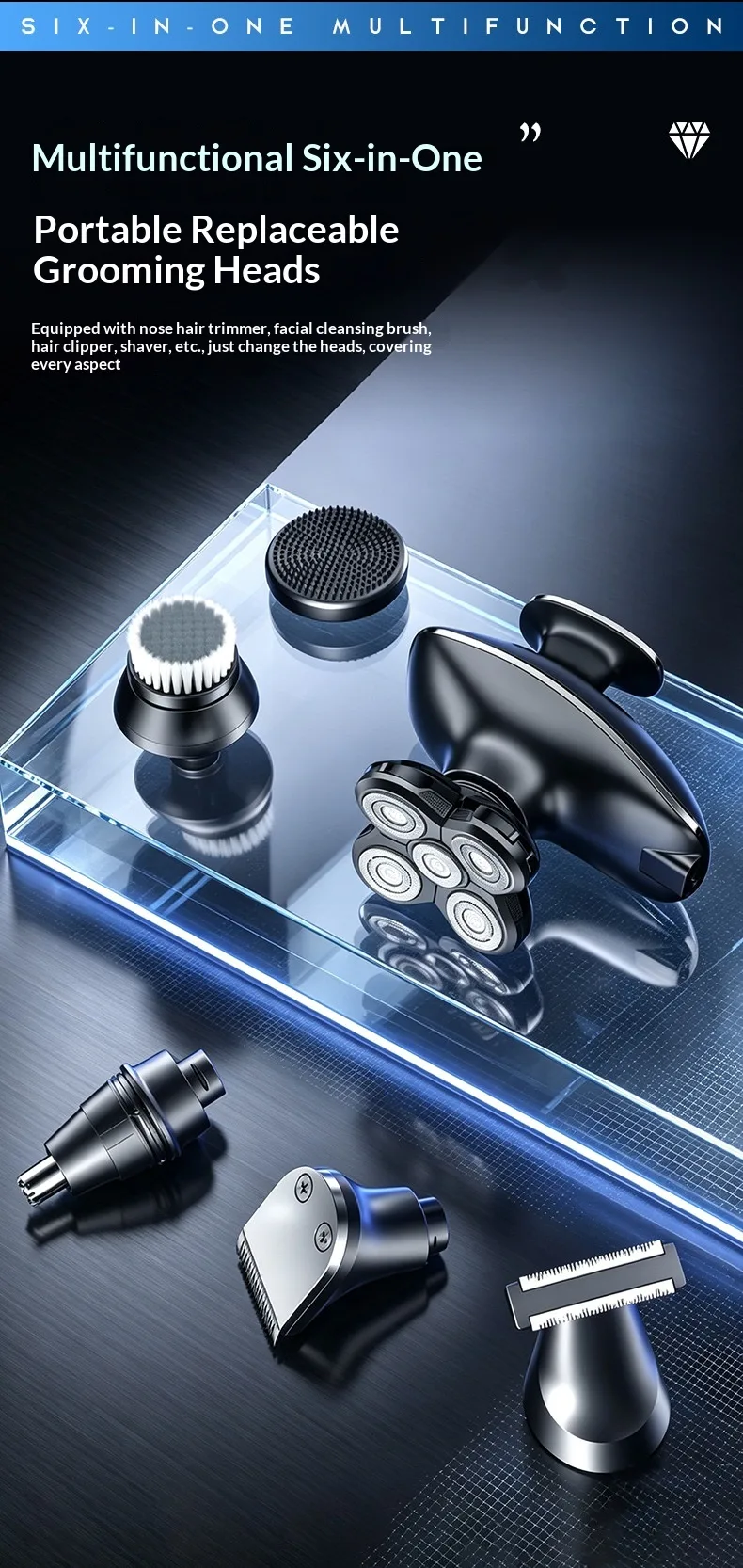 Men's Multifunctional Hair Clipper Shaving Gadget - view 8