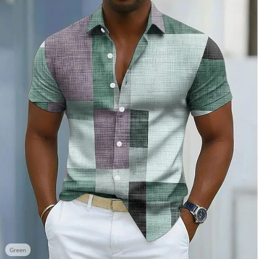Men's Digital-printed Short-sleeve Polo Shirt - view 10