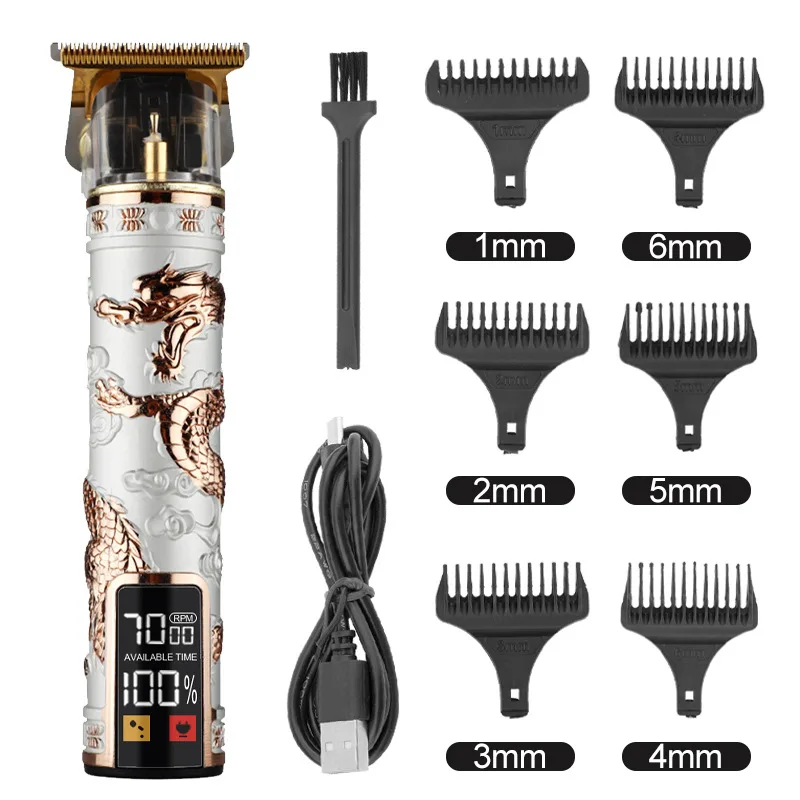 Hair Clipper Electric Electrical Hair Cutter Retro Oil Head Engraving - view 14