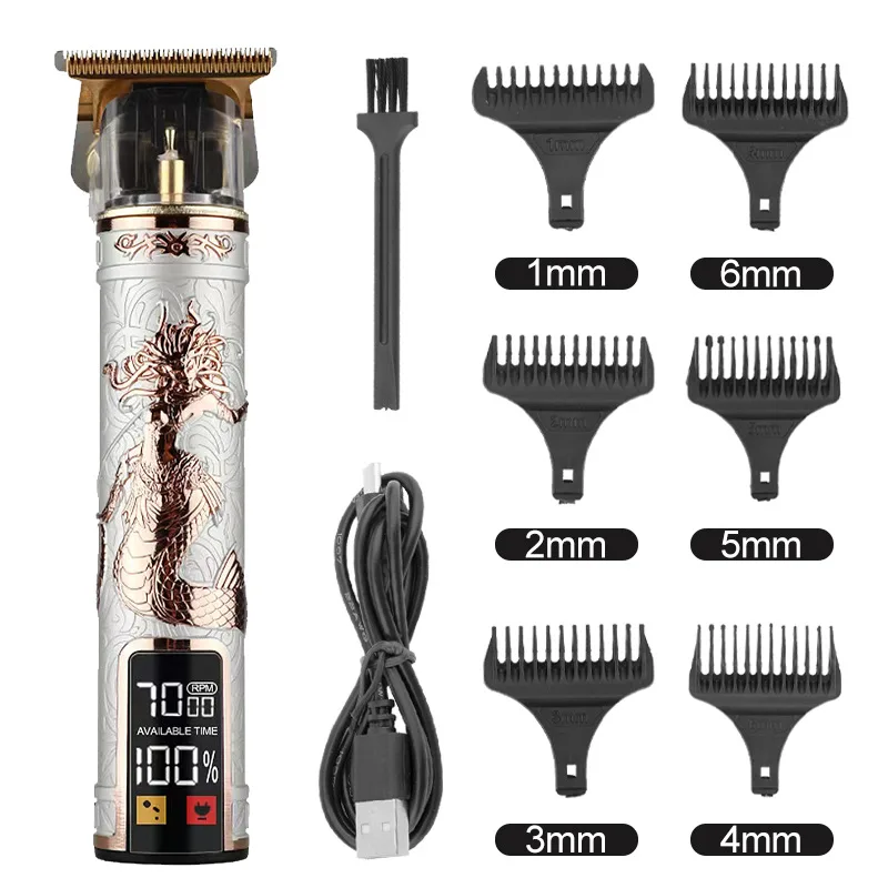 Hair Clipper Electric Electrical Hair Cutter Retro Oil Head Engraving - view 10