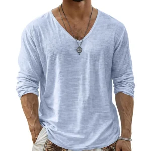 Autumn Winter Loose-fit Cotton-linen Base Layer Top