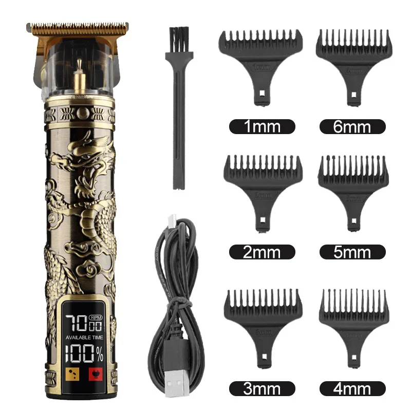Hair Clipper Electric Electrical Hair Cutter Retro Oil Head Engraving - view 13