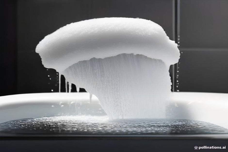 best anti-dandruff shampoos - a close‑up of a white anti‑dandruff shampoo bottle with a frothy lather spilling over a black shower tile
