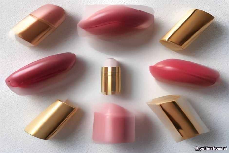 a flat lay of budget-friendly lipstick tubes next to their high-end celebrity counterparts