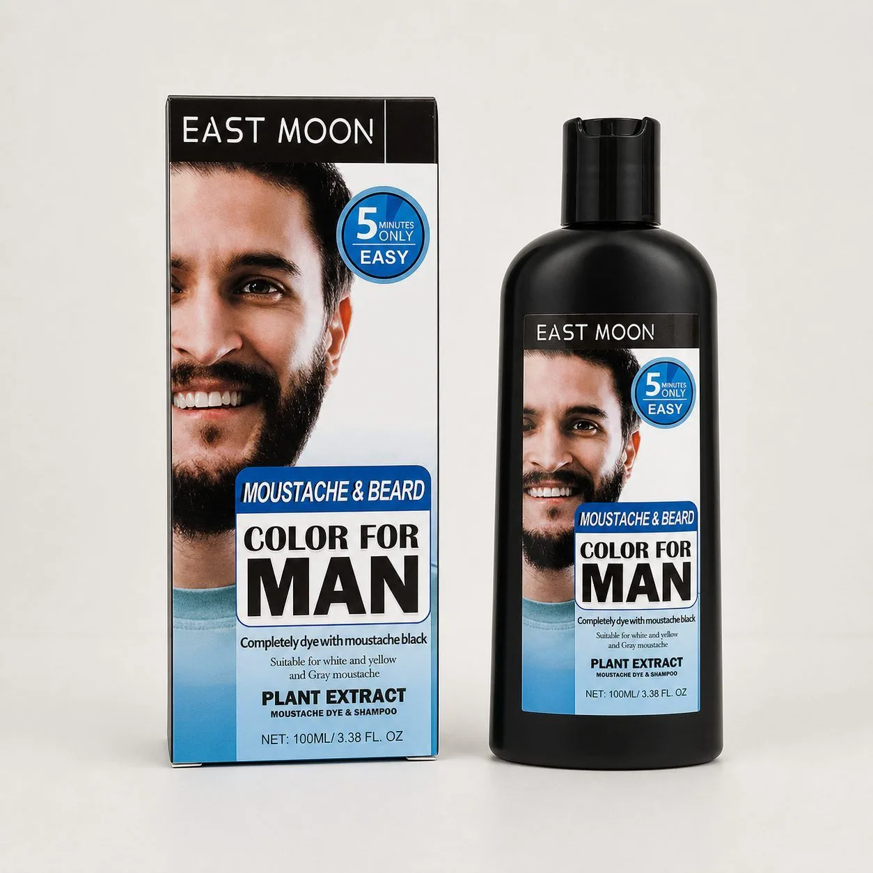 EAST MOON Beard Hair Color Shampoo, 100 ml - view 1