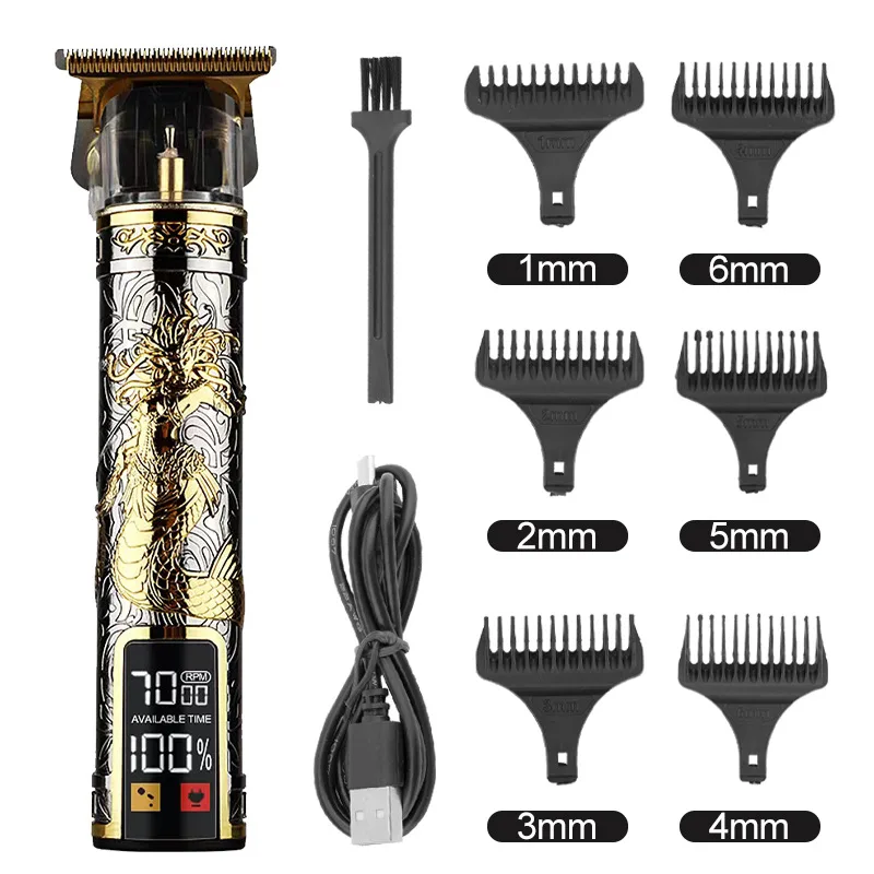 Hair Clipper Electric Electrical Hair Cutter Retro Oil Head Engraving - view 8