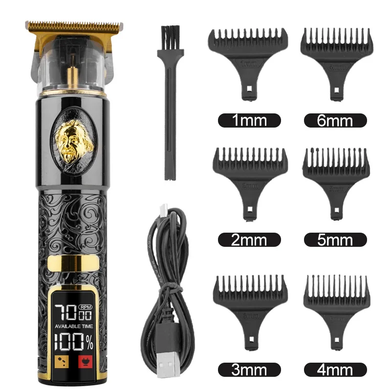 Hair Clipper Electric Electrical Hair Cutter Retro Oil Head Engraving - view 15