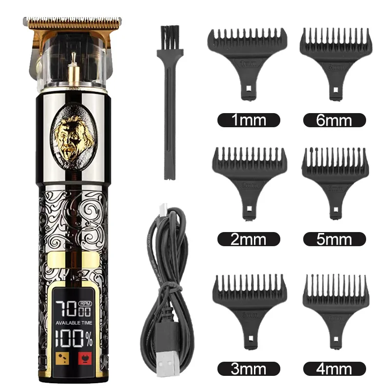 Hair Clipper Electric Electrical Hair Cutter Retro Oil Head Engraving - view 16