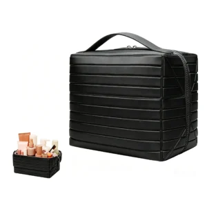 Foldable Standing Makeup Bag With Large Capacity And Multiple