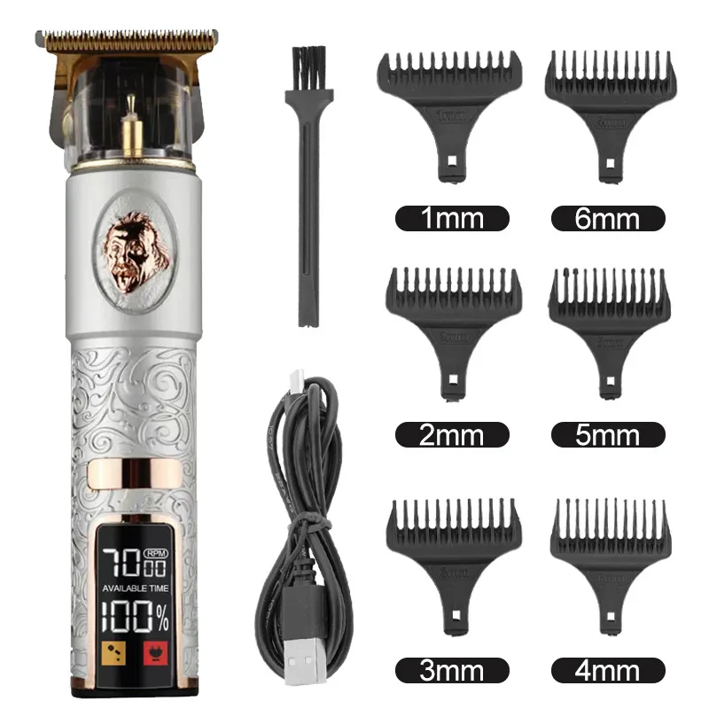 Hair Clipper Electric Electrical Hair Cutter Retro Oil Head Engraving - view 18
