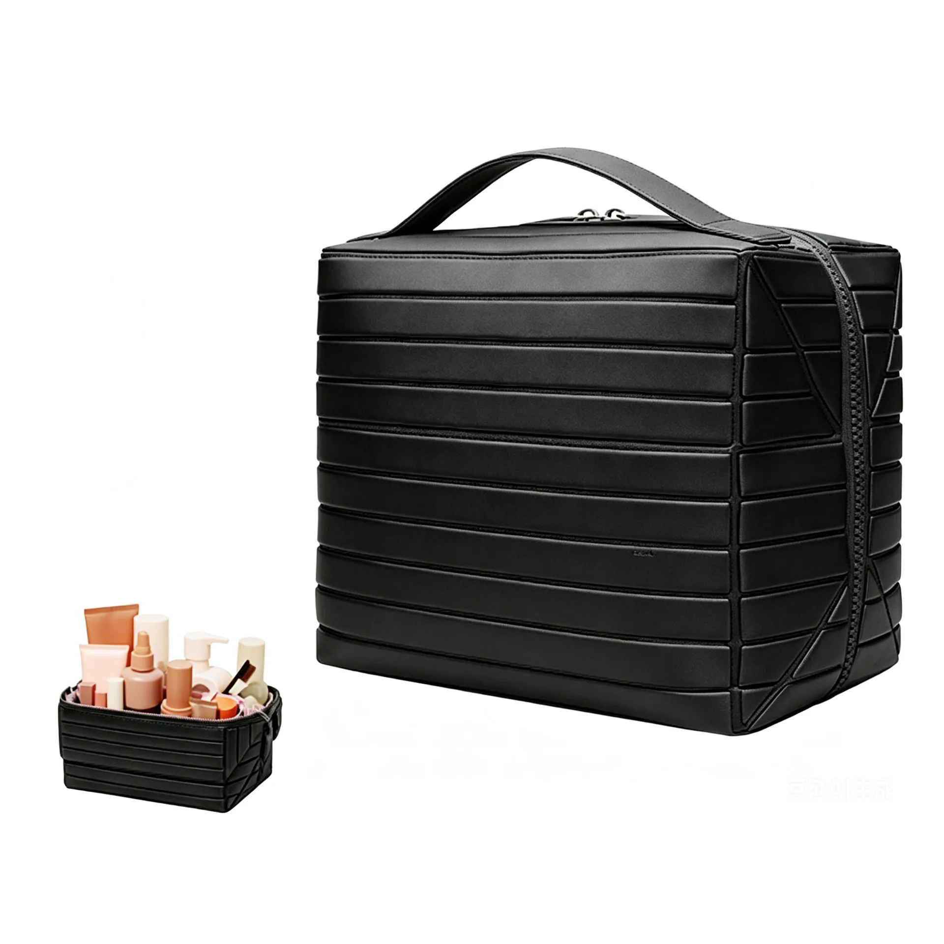 Foldable Standing Makeup Bag With Large Capacity And Multiple - view 4