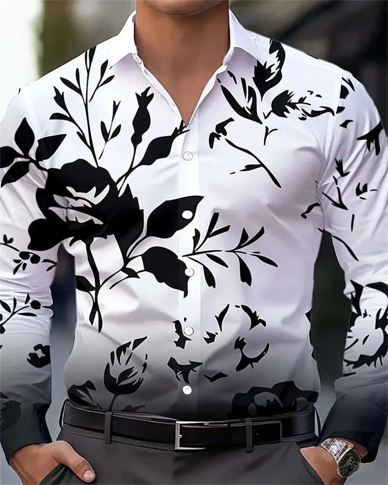 Contrast Color Triangle Collar Long Sleeve Shirt - view 14